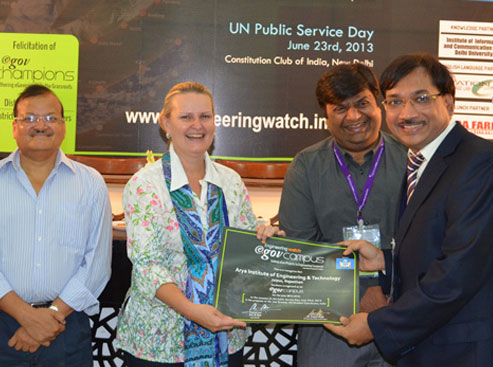 E-Governance Award by Ms. Lisa Grand of United Nations