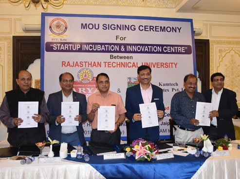 MOU with Rajasthan Technical University Startup Incubation & Innovation Centre