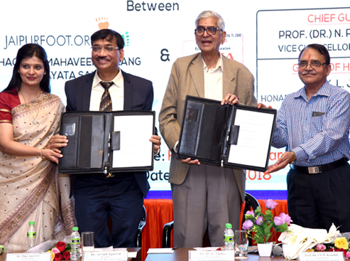 MOU Signing Ceremony with Bionic Hand (JAIPUR HAND) BMVSS